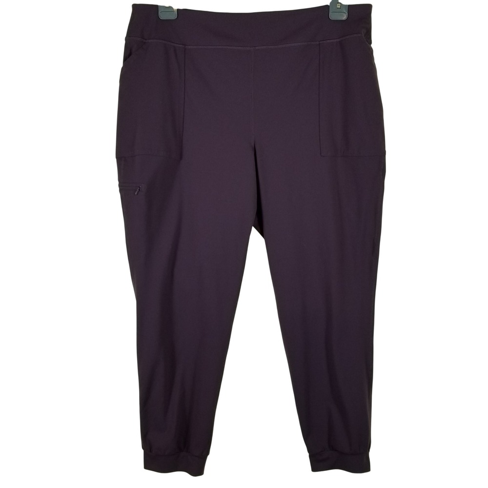 Duluth Trading Co Noga Classic Joggers Womens XXL Purple Supplex Nylon Athletic
